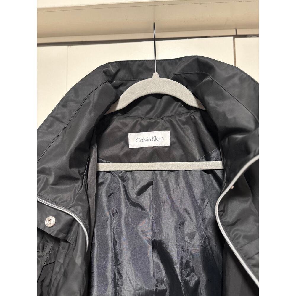 Calvin Klein Black Hooded Raincoat Size L - Picture 5 of 10